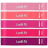 [Lodi fit ] トレーニングチューブ エクササイズバンド 5本セット 筋トレ チューブ ゴムチューブ ストレッチ 自宅 ヨガ バンド 筋トレ フィットネス ストレッチ ピンク