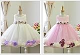 M.Z.L　　　上質なオーガンジー素材　子供ドレス 発表会　子供ドレス リトルプリンセス 子供服 女の子 ワンピース キッズ ドレス フラワーガール　ピンク (100cm)