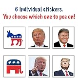 政治家トイレボウルAimingステッカーDemocrat Republicanドナルド・トランプ面( 6ステッカー)