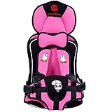 Ann baby チャイルドシート 簡易携帯式　取り付け簡単　子供キッズ幼児用 学童用 (Pink) ジュニアシート