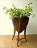 花台 木製 観葉植物 フラワーラック アジアン家具 チークフラワースタンドS [wat5327]