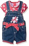 Nannette Little Girls 2 Piece Shortall Set Pink 12 Months [並行輸入品]