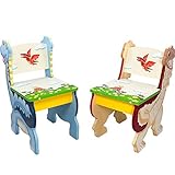 Fantasy Fields - Dinosaur Kingdom Thematic Kids Wooden 2 Chairs Set |?Imagination Inspiring Hand Cra