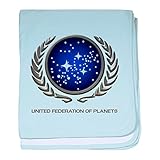 CafePress – Star Trek UFP Insignia – スーパーソフトベビー毛布、新生児おくるみ ブルー 103878985625CD2