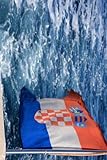 A Flag of Croatia Flying on the Back of a Boat Journal: Take Notes, Write Down Memories in This 150 Page Lined Journal