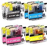 【UNIQUE-INK】LC213 brother (ブラザー) 用 互換インクカートリッジ 8本 セットICチップ付け LC213-4PK (2BK /2C/2M/2Y) LC 213 対応型番: DCP-J4220N DCP-J4225N MFC-J4720N MFC-J4725N MFC-J5620CDW MFC-J5720CDW MFC-J5820DN