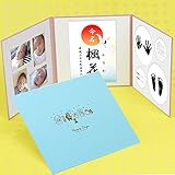 手形足形命名書　動物柄 ブルーグリーン　ゴールド箔　命名書台紙 【手形・足形・名前・写真】赤ちゃん命名書台紙　赤ちゃんの手形・足形・写真・お名前がすべて入る！命名台紙　命名紙　フォトアルバム　出産祝い