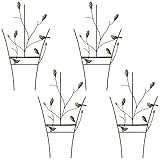 アイアントレリス シェイプフェンス(バード) ミニ 4枚セット 高さ88cm×幅63cm ブラック＆ブロンズ色 IPN-7664S-4P