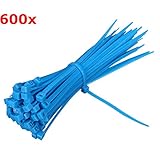 ILS - 600 pieces Self-Locking Nylon Wire Cable Zip Ties Colorful 100mm