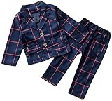 (コ-ランド) Co-land 子供服 スーツ 男の子 フォーマル 上下セット 2点 チェック柄 男児 紳士服 ベビー ジャケット ロングパンツ ボーイズ 入学式 卒業式 120