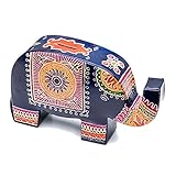 " Elephant "フェアトレードハンドメイドレザーコインバンク