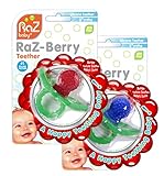 Razbaby Raz-Berry silicone Teethers Double Pack Both Colors in One Package. by Razbaby