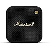 Marshall ワイヤレスポータブル防水スピーカー Willen ブラック&ブラス 連続再生15時間/IP67防水仕様/超小型/急速充電 【国内正規品】