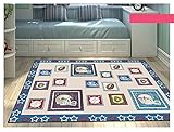 higogogo PlaytimeコレクションクリスタルベルベットKids Play Mat Cartoonエリアラグカーペットfor Kids and子供寝室と遊び( 2.64ft5.24ft ) 
