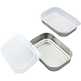 下村企販 バット ふた付 保存容器 2個組 【日本製】 ステンレス 角型 下ごしらえ 470ml 35334 燕三条