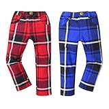 ベビー服 男の子 スキニー パンツ ボトム ロング Moujonjon 男児 ベビー (1.レッド/90cm)