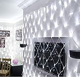 LUCKY CLOVER-A クリスマスビッグ8モデル670 LED 6×4メートル点滅ネットライト防水妖精の屋外パーティーの結婚式の窓の家の庭防水装飾、白