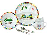 The Very Hungry Caterpillar 5 pieces Dish, Bowl, Cup, Fork & Spoon Gift Set by Gift Sets for Kids