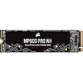 Corsair MP600 PRO NH 8TB PCIe Gen4 x4 NVMe M.2 SSD – High-Density TLC NAND – M.2 2280 – DirectStorage Compatible - Up to 7,00