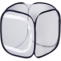 Amazon | SATiNU 60*40*40CM 昆虫飼育箱 植物ケージ 標本箱 折り畳み虫