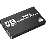 C.AMOUR 4K HDMI パススルー キャプチャーボード Switch対応 1080P 60FPS USB3.0 ビデオゲーム ゲーム実況 ビデオ録画 ライブ配信 生放送用 画面共有 PS4 PS5 Xbox Wii U Webカメラ スマホに