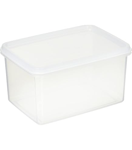 Amazon | 透明 四角 プラスチック 空の保存容器 - プラスチック密閉蓋