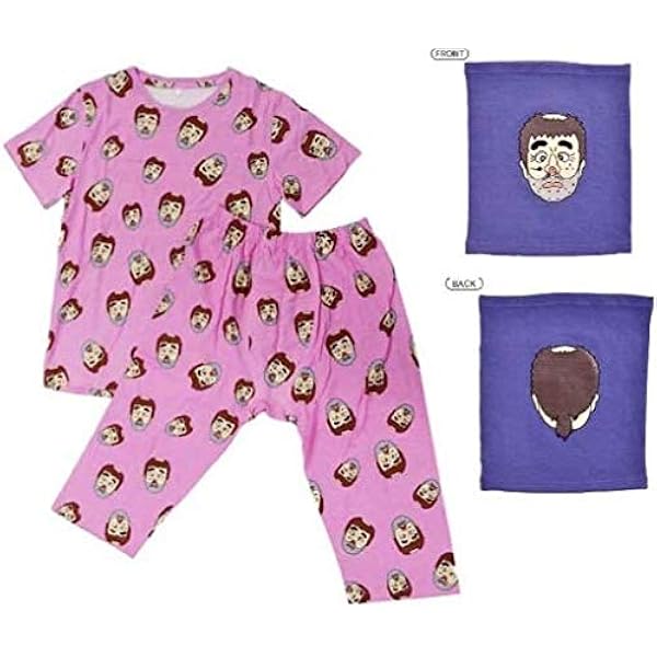 5時間以内発送‼️希少なXL男女兼用‼️志村けんの変なおじさんコスプレ 志村けん 変なおじさん パジャマ上下セット Sサイズ 志村けんのバカ