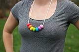 Bitey Beads Silicone Teething Nursing Necklace Rainbow Sensory 8 Beads [並行輸入品]