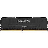 Crucial Ballistix Gaming Memory, 2x8GB (16GB Kit) DDR4 3200MT/s CL16 Unbuffered DIMM 288pin Black, (PC4-19200), DDR4, BL2K8G3