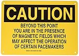 Brady 129160 Radiation and Laser Sign, Legend "Beyond This Point You Are In The Presence Of Magnetic