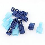 10ピース、ブルーDealMux T-タップ男性絶縁電線端子コネクタコンボセット