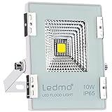 Ledmo ?LEDフラッドライト、防水規格ip65屋外、デイライトホワイト、6000 K、4000lm、投光照明 10W EZ841