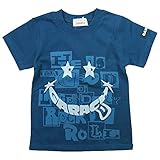 《初夏盛夏対応》 GARACH(ギャラッチ) 天竺フロッキーPt半袖Tシャツ 95cm /Nv NO.AH-1621322