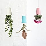 Anself クリエイティブ プラスチック 反転吊り下げ花 植物ポット ホームデコレーション