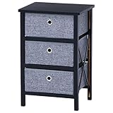 折畳チェスト 3段 高さ60cm グレー 50992