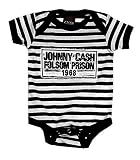 ジョニー・キャッシュ Johnny Cash Folsom Stripes Infant ベビー Baby Romper Creeper シャツ T-Shirt