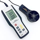 Perfect-Prime WD9819, Digital LCD Display CFM/CMM Thermo Anemometer Infrared Thermometer Airflow Win