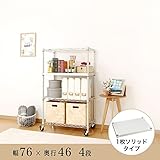 ルミナス プレミアムライン ソリッドシェルフ付き 4段 幅76 幅76×奥行46×高さ131cm Z1H-76124