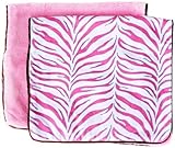 Caden Lane Boutique Collection Burp Set, Pink Zebra, 2-Count by Caden Lane [並行輸入品]