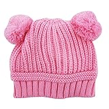 Ochine ベビー キッズ帽子 柔らかいニット帽 ニットキャップ コットン 保温 かわいい耳 子ども 女の子 男の子 秋 冬 シンプル 赤ちゃん 0-3歳設定