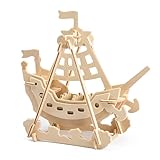 つくるんです® 日本語説明書付 お子さま向け3Dウッドパズル (スウィングボート)