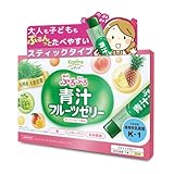 コプリナ ぷるぷる青汁フルーツゼリー お試し4包 （15g x 4） ゼリー フルーツ感UP スティック包装 美容 食物繊維 コラーゲン 鉄 乳酸菌K1 おいしい 食べやすい 健康食品 安心国内製造 コプリナ