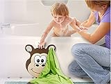 Baby Bath Time Drying Mat (Monkey) - Great for newborn baby to toddler. The baby bath mat / baby bat
