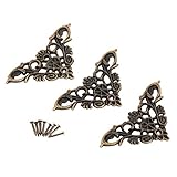 12枚入り コーナープロテクター アンティーク 金具 コーナー ブラケットプロテクター レトロスタイル 装飾 S