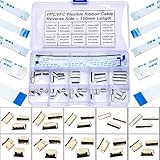 Kidisoii 0.5mm フレキシブルフラットケーブルコネクタキット 4/6/8/10/12/14/16/20/30/40ピン FFC FPCリボンソケットコネクタ 長さ150mm FPC FFC フレキシブルリボンケーブル 裏面 (0.5mm-RS-キット)