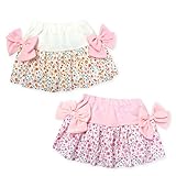 ベビー服 女の子 スカパン ボトム Dolly Ribbon ドーリーリボン ミニ裏毛 リボン 花柄 女児 ベビー (1.アイボリー/90cm)