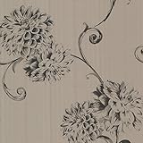 Beacon House 450-67357 Deliah Sepia Watercolor Dahlia Wallpaper, Sepia [並行輸入品]