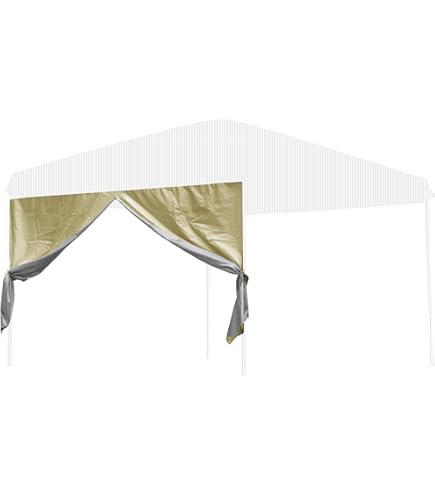 Amazon.co.jp: FIELDOOR ワンタッチタープテント 【センターロック/強化版/スチール】 G03専用 サイドシート2枚付属 設営簡単  スピーディー 別売りオプション豊富 高耐水加工 シルバーコーティング UVカット [通常タイプ] [3.0×3.0m] [サンド] :  スポーツ＆アウトドア