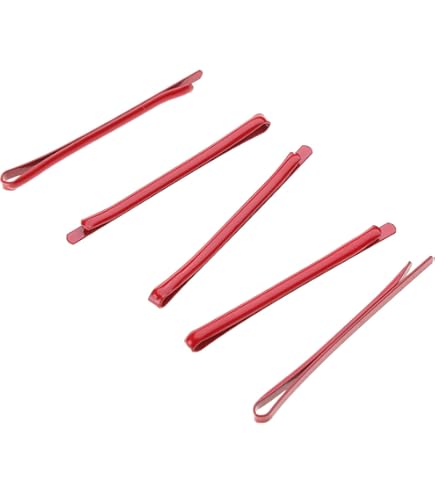 Amazon.co.jp: Montesy レッドメタルヘアクリップ、前髪クリップ