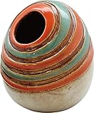 丸和貿易 ペンスタンド セラミック ノルディックデコ ドロップポット ボーダー 400794201